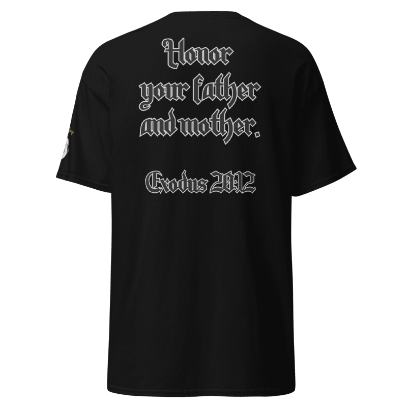 V – Honor Your Father and Mother (Exodus 20:12) Christian T-Shirt